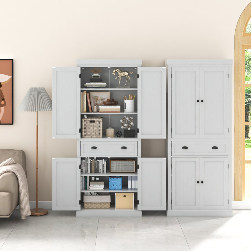 183cm Kitchen Pantry, White