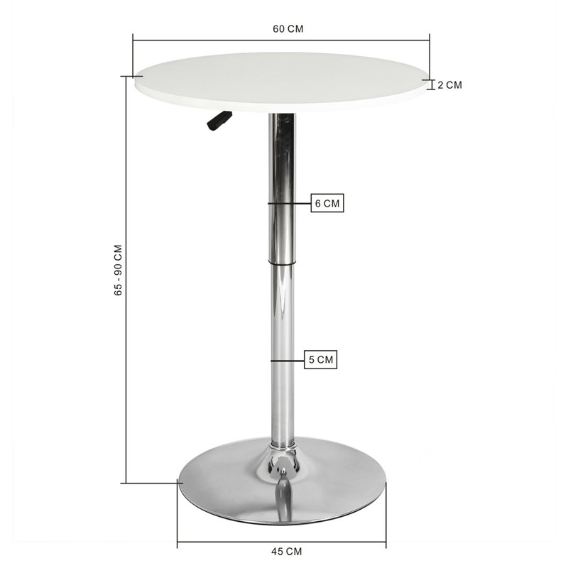 Carletta Round Metal Base Dining Table, Black