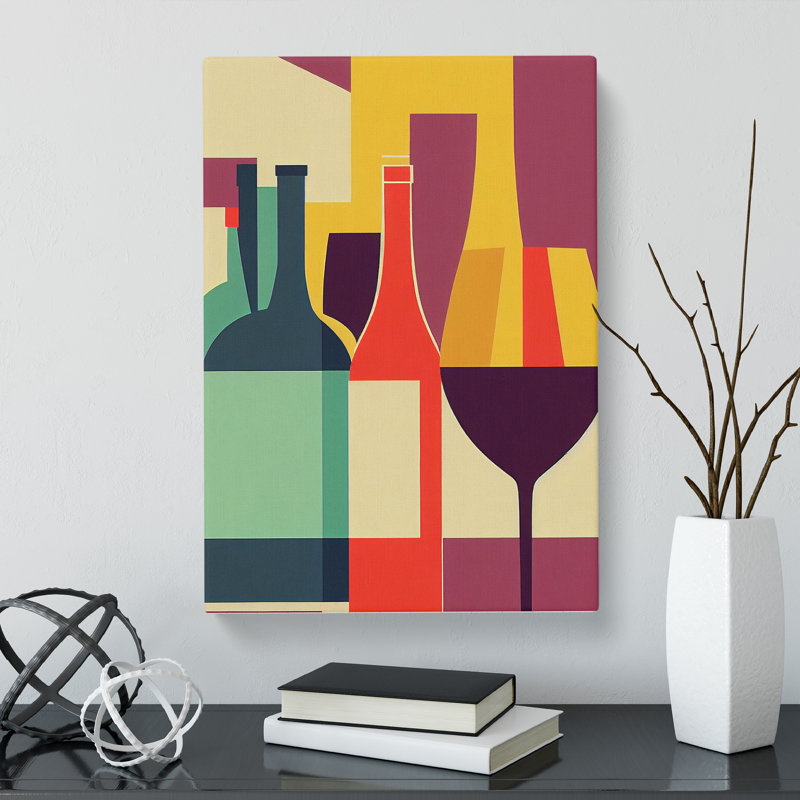 Wickstrom Retro Wine Art Vol.1 - Wrapped Canvas Print, 50cm H x 35cm W