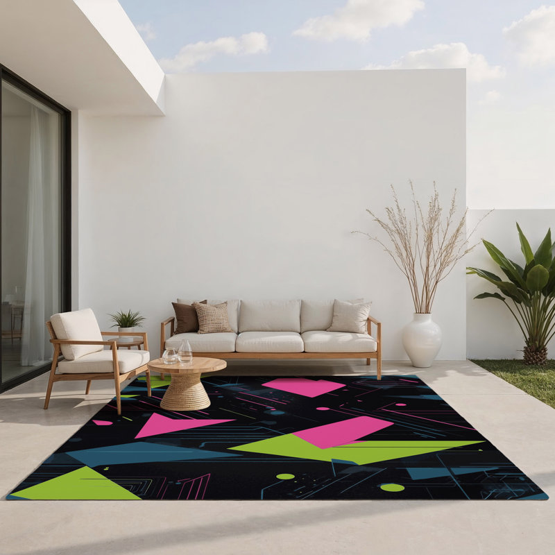 Tapis synthétique intérieur et extérieur Horizon, Rectangle 1 pi 6 po x 2 pi 6 po
