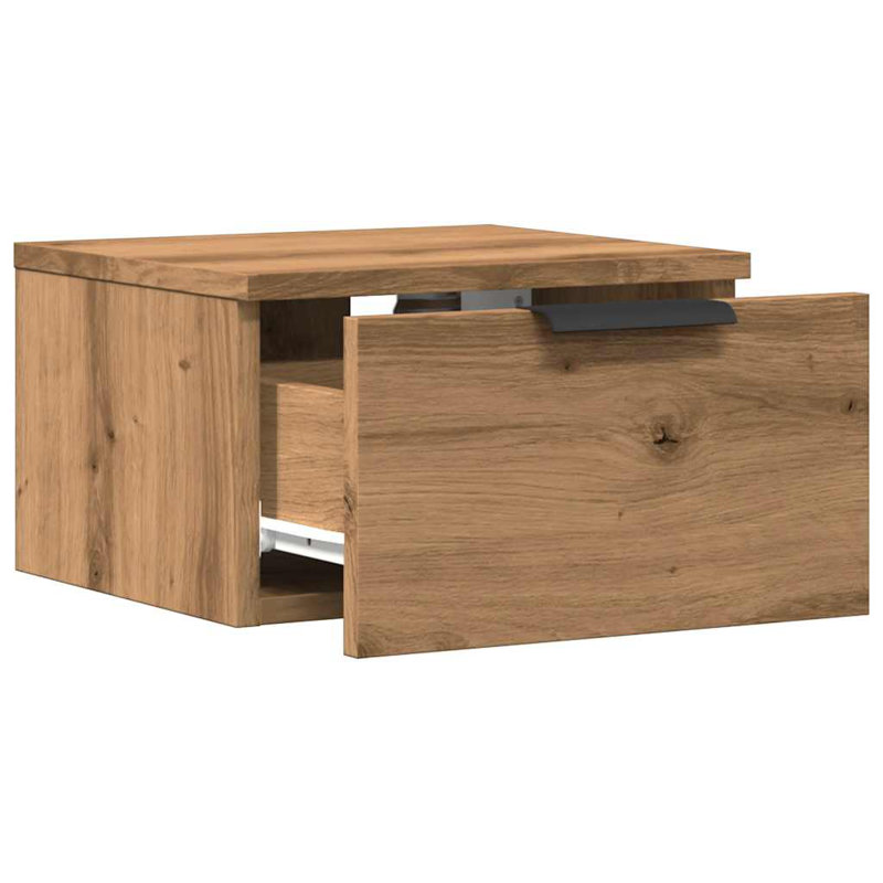 Canouan 34cm W Manufactured Wood Bedside Table, Artisan Oak