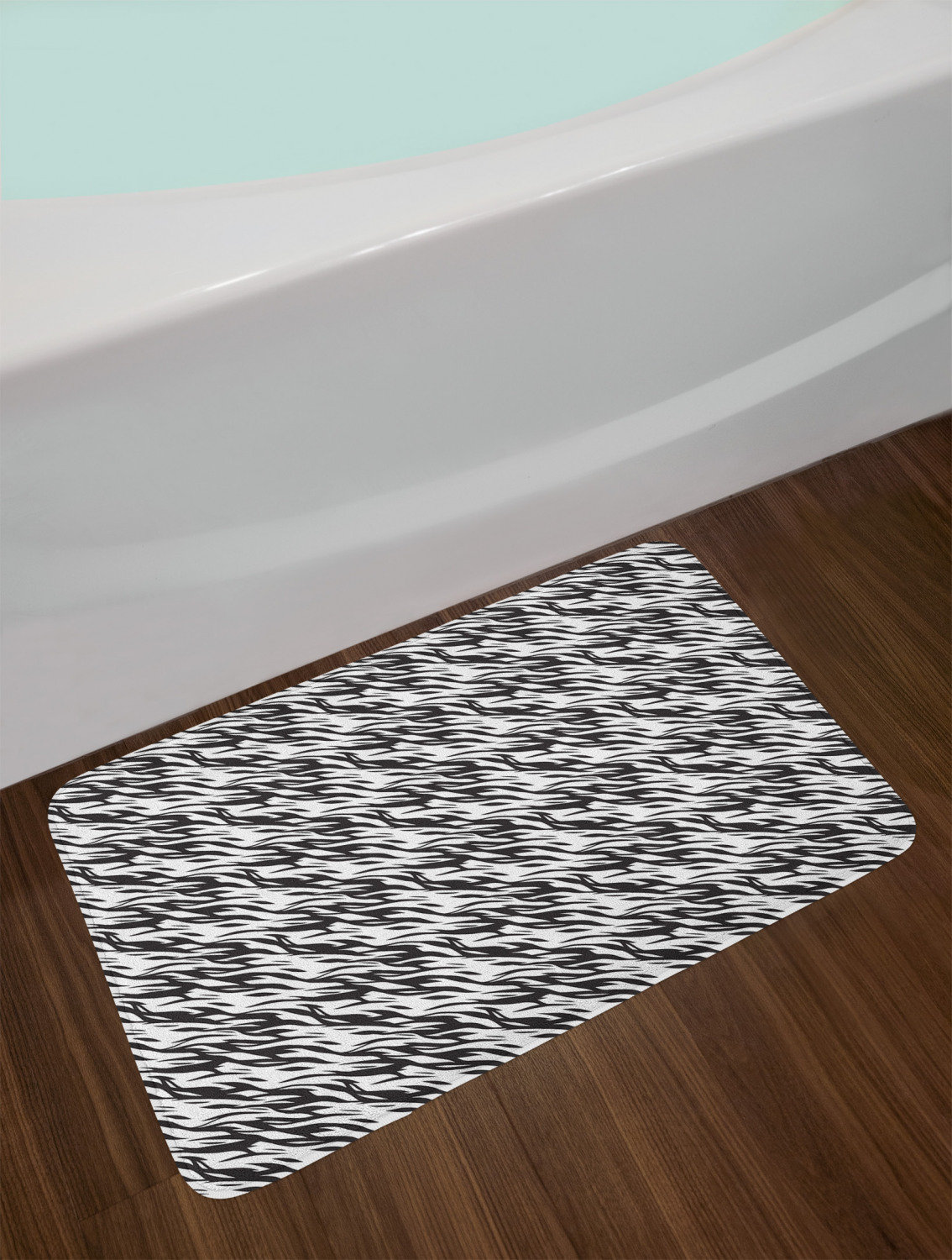 East Urban Home Zebra Print Bath Rug Wayfair