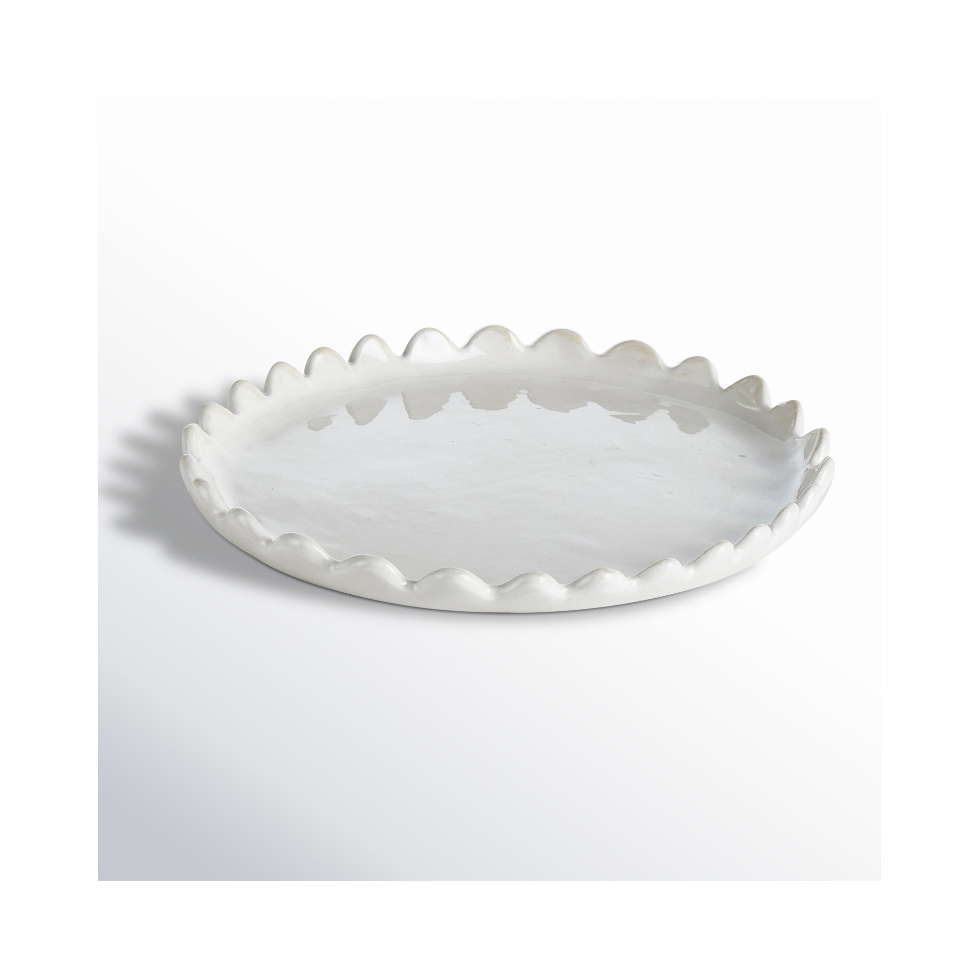 Drian Oval Tray, White