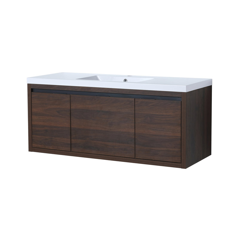Armoire de salle de bain 48 po avec lavabo, Noyer de Californie