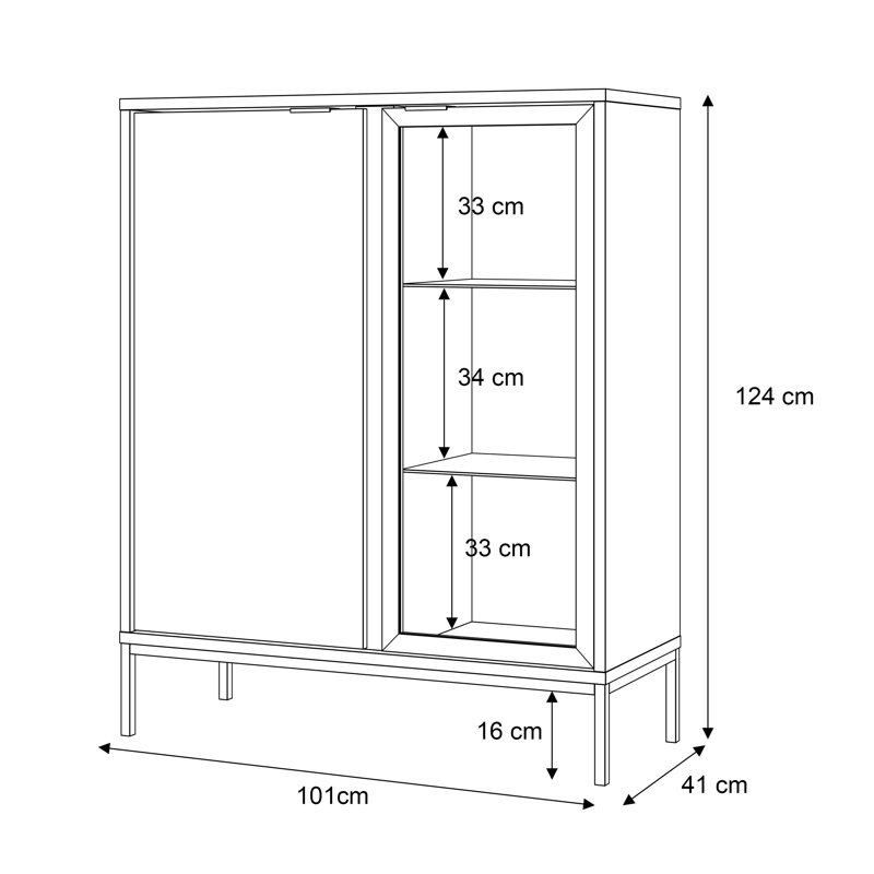 Cayuse Display Cabinet with Lighting