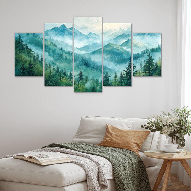 «Northlake», art mural «Peaks» - diamant, ensemble d'art mural traditionnel