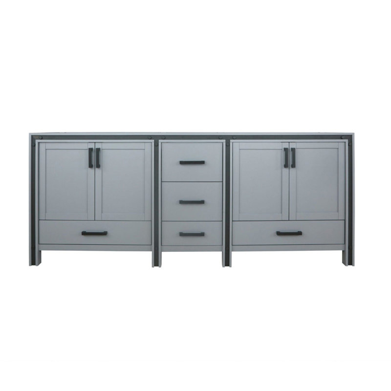 Meuble-lavabo double gris foncé 84 po X P 22 po D, Gris foncé, 84"
