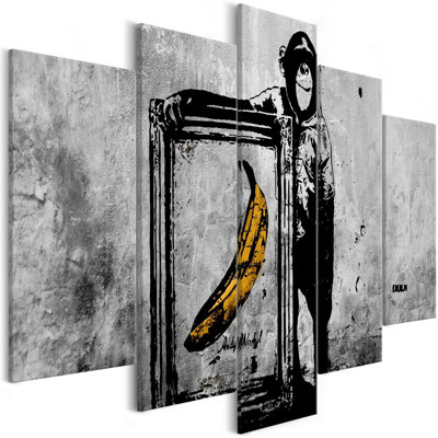 Gevonte Banksy Proud Monkey On Canvas Print