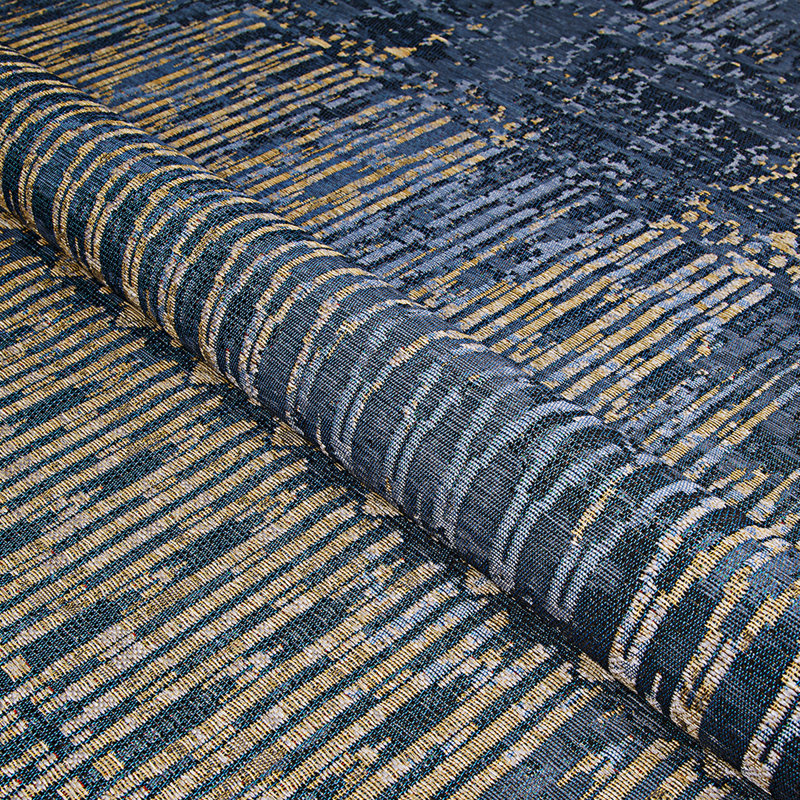 Tapis intérieur bleu indigo abstrait Hause, Rectangle 2 pi 3 po x 3 pi 11 po