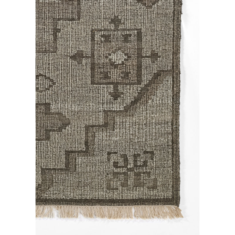 Bristol Ikat Area Rug in Black/Gray, Rectangle 3'6" x 5'6"
