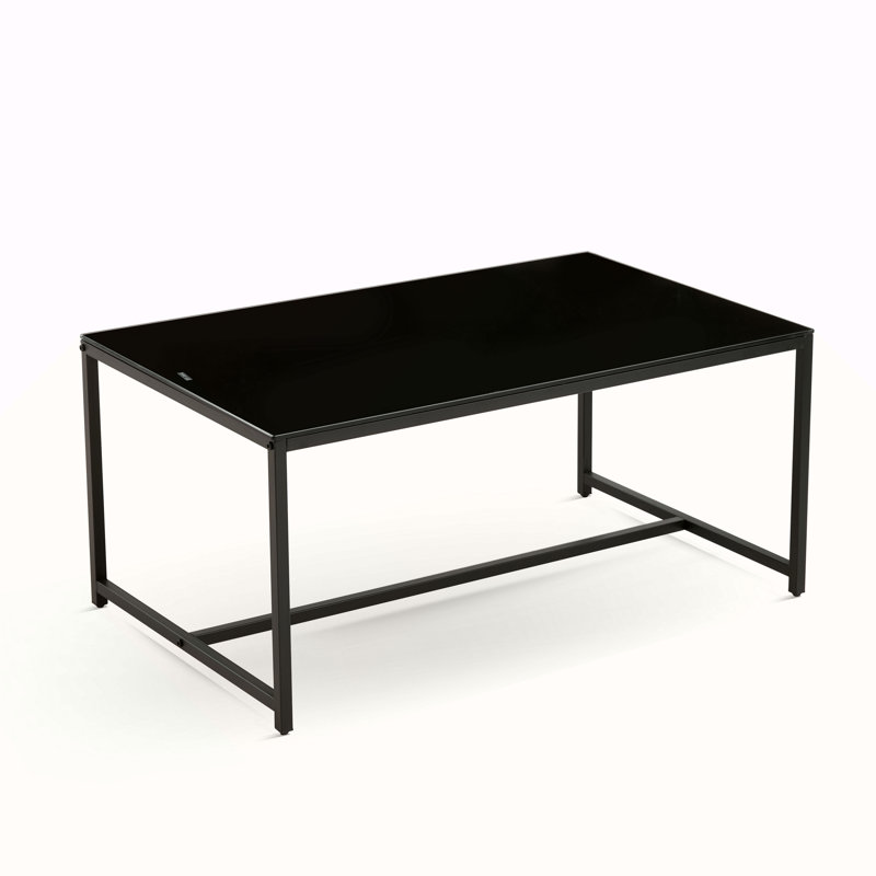 Table basse en verre noir