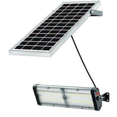 E2 Lighting 40W Solar LED Flood Light with Sensor, 6000K Daylight, Outdoor Security Lighting, 1-Pack