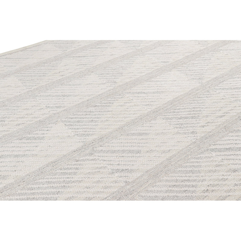 Scandinavian Wool Geometric Area Rug, Rectangle 9' x 12'