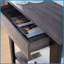 Gris patiné Table basse noire avec tiroir & amp; Tablette inférieure - Rangement & amp; Présentoir pour hall d'entrée