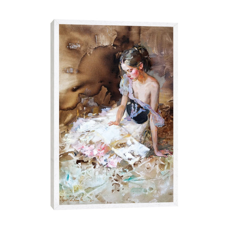 The Tale 2 by Igor Zhuk - Painting on Canvas, 101.6cm H x 66.04cm W x 3.81cm D, White Framed