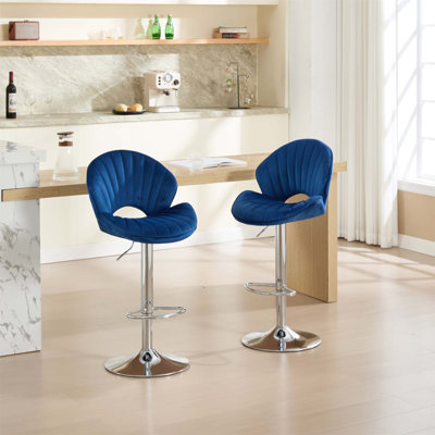 Ensemble de 2 tabourets de bar réglables avec dossier et repose-pieds confortables, parfaits pour la cuisine et les pubs