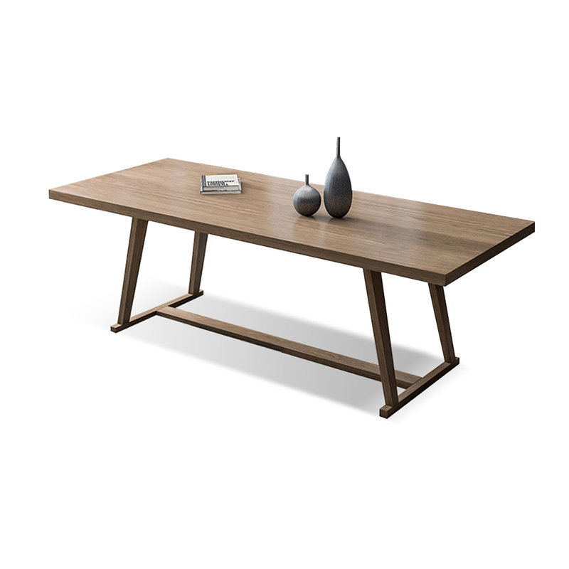 Tan Rectangular Solid Wood desk,  29.53" H x 70.87" W x 31.50" D