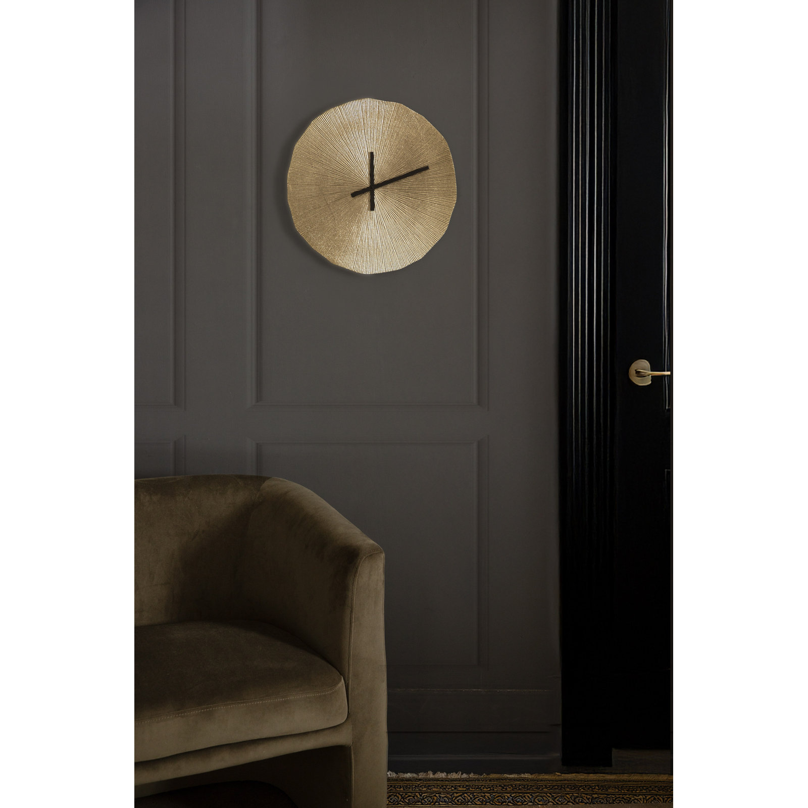 Round Sand Cast Aluminum Clock