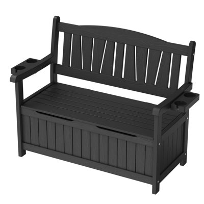 Outdoor Storage Bench HIPS Durable Patio Garden Bench by Watchmen
