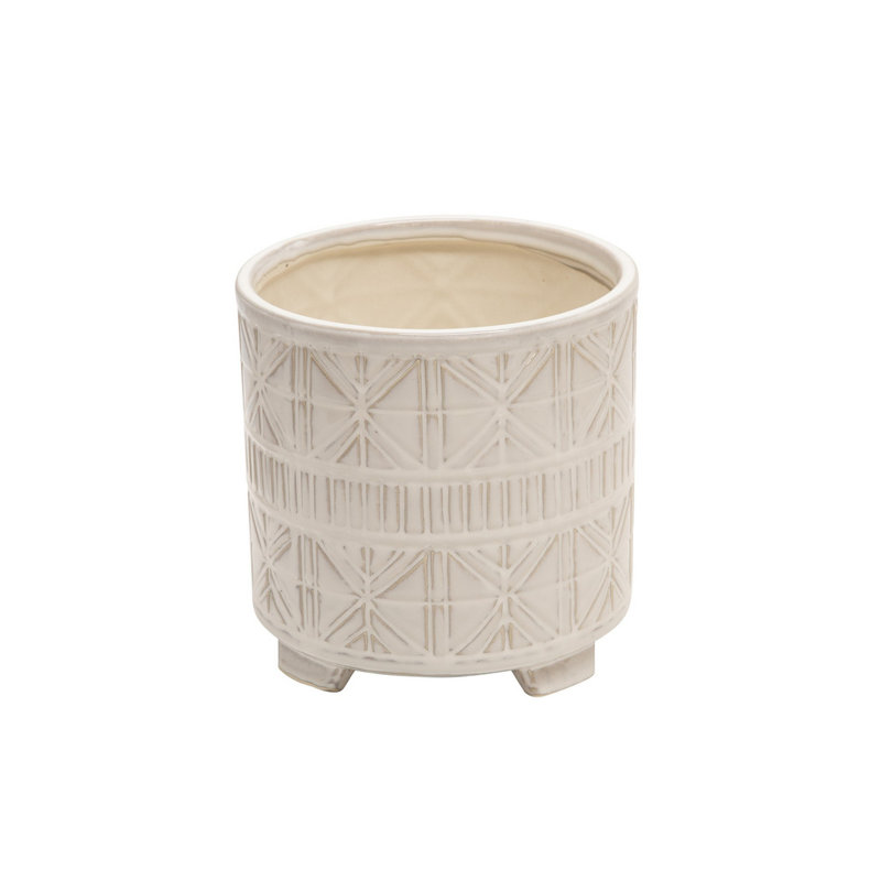 Ensemble de pots à fleurs en céramique 2 pièces Fez