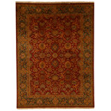 High-Quality Hand-Knotted Red And Blue Area Rug