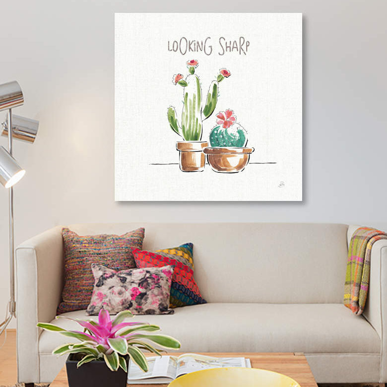 « désert fleuri iii » par daphné brissonnet,, reproduction d’impression sur toile tendue, H 12 po x l 12 po x P 1,5 po