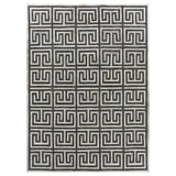 Berlin Geometric Area Rug in Charcoal/Ivory/Beige