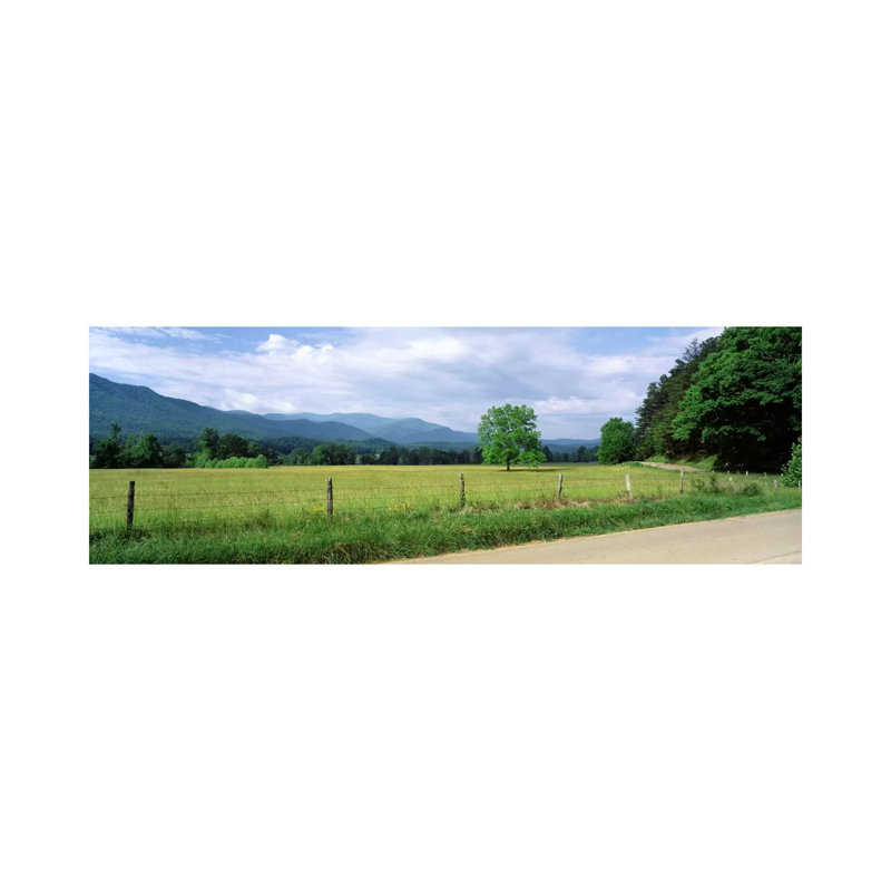Valley Landscape, Cades Cove, Great Smoky Mountains National Park, Tennessee, USA by Panoramic Images - Wrapped Canvas Panoramic Gallery-Wrapped Canvas Giclée