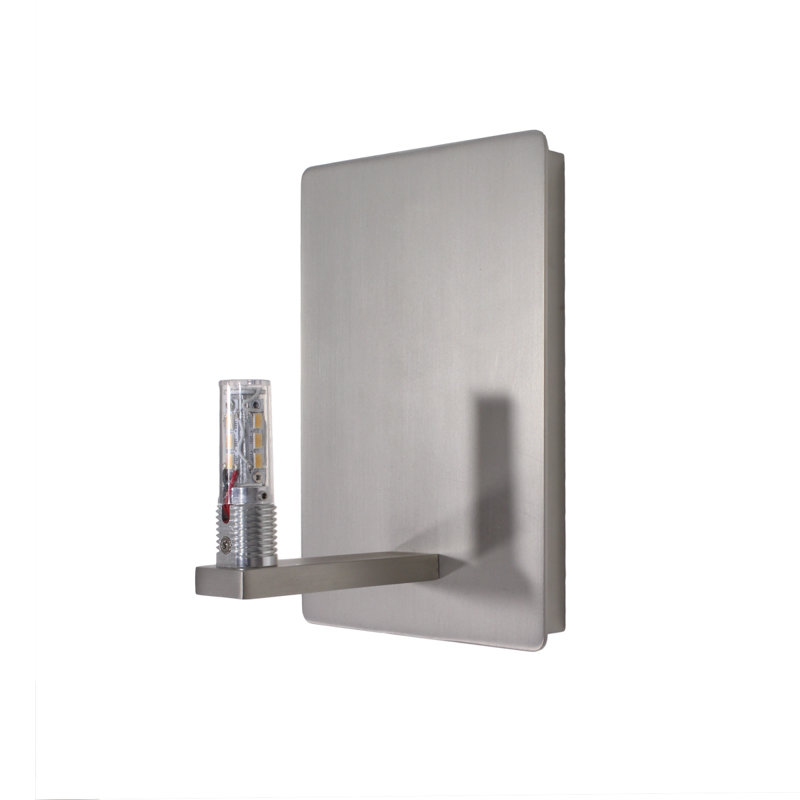 Appliquee à bras 1 lumières alpha, Nickel brossé, DEL