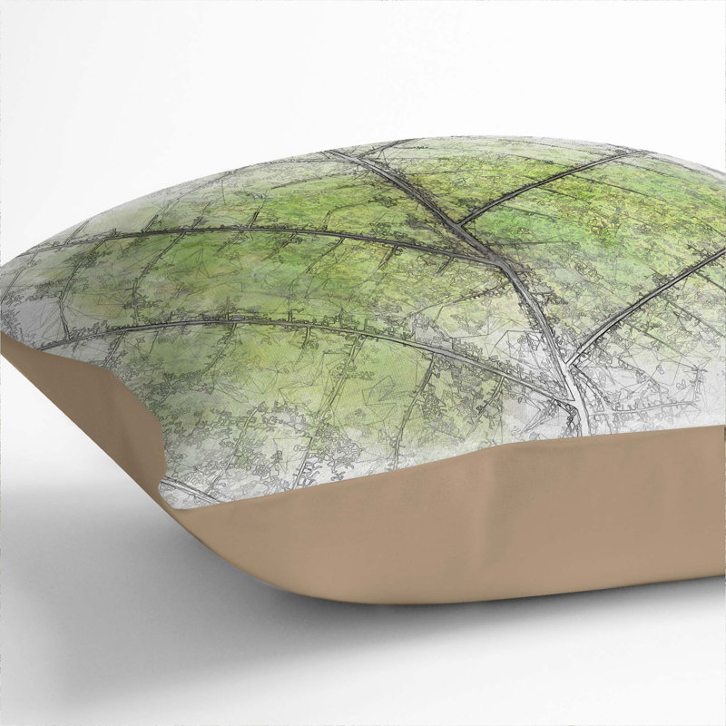 Floral Square Throw Cushion, Stone, 55cm H x 55cm W x 20cm D
