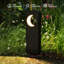 Ensemble de 6 lampes solaires pour l'extérieur, sentier lumineux pour l'extérieur, imperméable Ip65, paysage en forme de lune, marche / arrêt automatique pour l'allée du jardin extérieur, blanc chaud