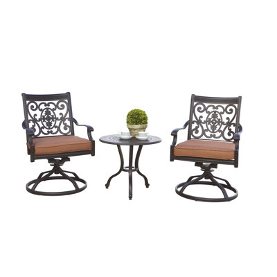 Alkes 2 - Person Outdoor Seating Group with Cushions by Fleur De Lis Living
