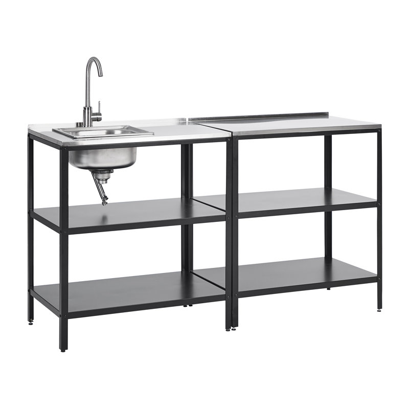 Beliani 160cm 2 Modular Outdoor Kitchen