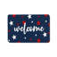 Tapis d'entrée bleu marine et blanc étoile de bienvenue 20 po x 32 po