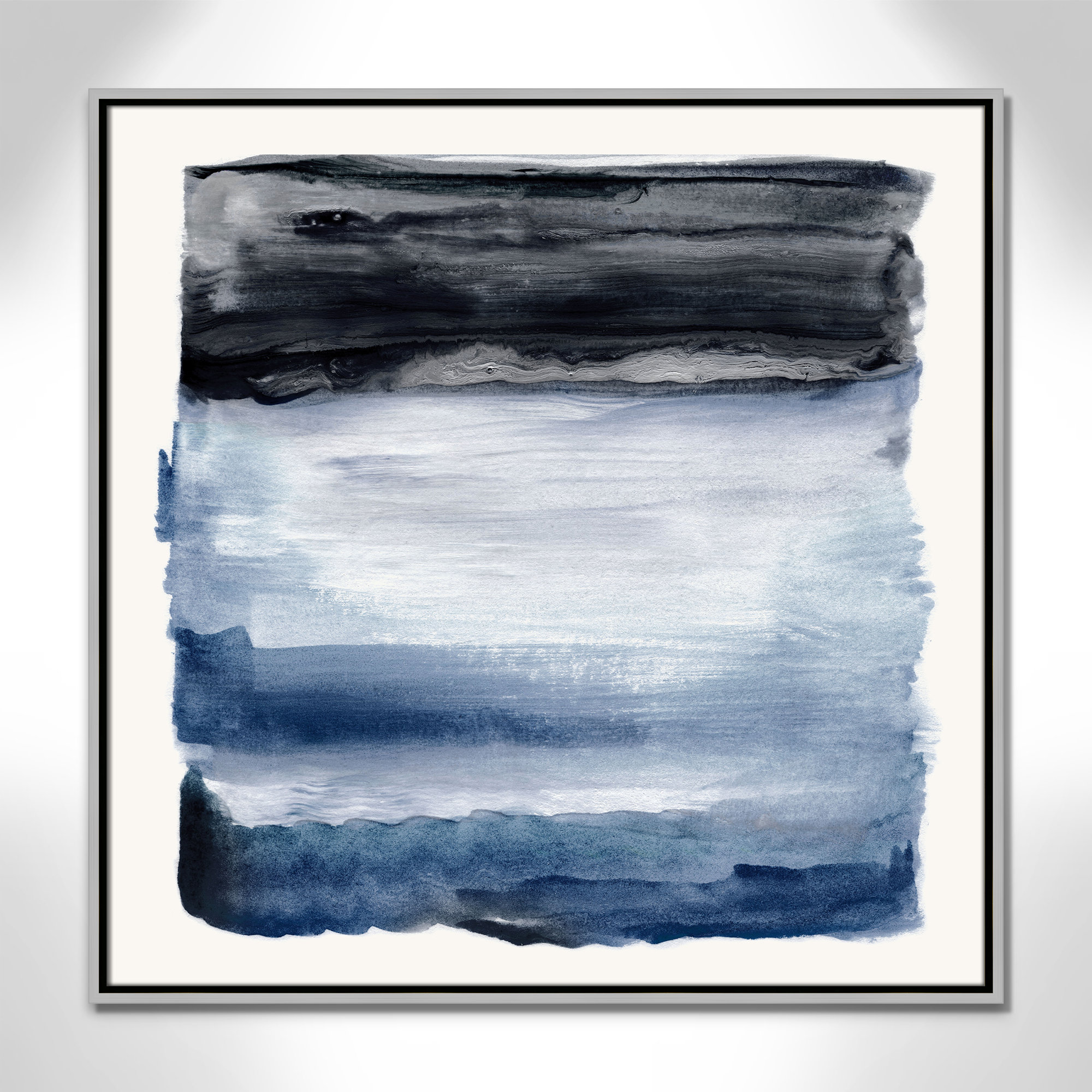Navy Sky I Print by Nan, Silver, 31.5" H x 31.5" W