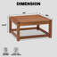 Table basse en bois d'acacia massif