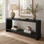 63" Farmhouse Console Table, 2-Tier Rustic Sofa Table with Wood Veneer, Long Entryway Table for Behind Couch, Living Room & Hallway-974587110