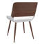 Chaise de salle à manger Allenhurst Mid-Century en similicuir, métal et bois, noyer-424679005