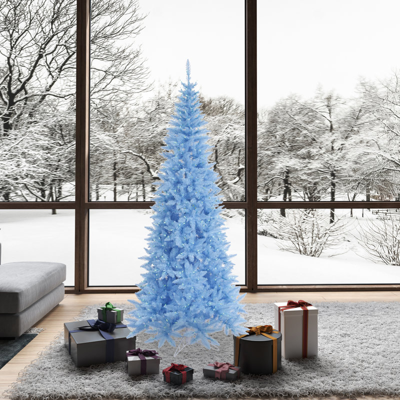 Lighted Artificial Fir Christmas Tree, 4.5' H