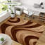 Tapis moderne abstrait brun et mat - Tapis en polyester doux avec envers en caoutchouc, tapis intérieur / extérieur lavable à la machine pour le salon, la chambre à coucher, le bureau, le café-1573423600