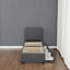 Base de lit plateforme simple avec 2 tiroirs de rangement et tête de lit avec port USB, style simple en tissu de lin, support à lattes en bois, aucun sommier requis
