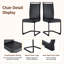 Ensemble de table de salle à manger rectangulaire pour 8 personnes, ensemble de table de salle à manger 71 po avec 8 chaises rembourrées et tablette de rangement, plateau de table en bois avec structure en métal noir-943342964-943342966