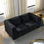 Ensemble noir 3 +, apparence moderne avec pieds métalliques, livraison rapide à l'entrepôt, capacité de siège de 250 lb, 6 coussins de 3 po, conception, livraison chez nous, rembourrage en mousse, pieds en métal, coussins,