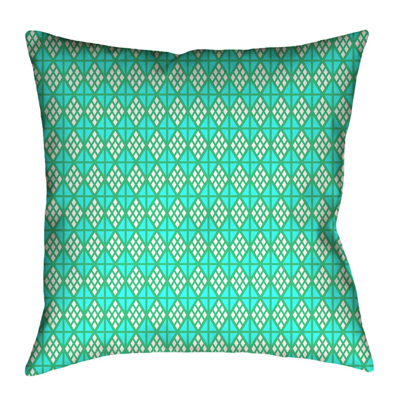 Coussin Katelyn Elizabeth, 26 po x 26 po, Mauve / Bleu, Polyester sergé