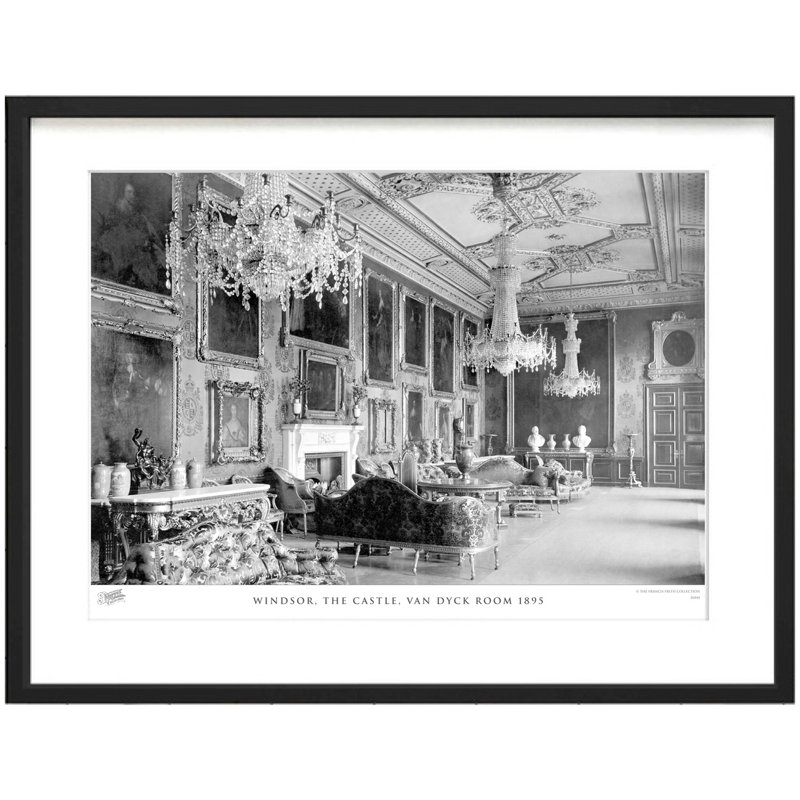 Windsor, The Castle, Van Dyck Room 1895 by Francis Frith - Single Picture Frame Print, 28cm H x 36cm W x 2.3cm D