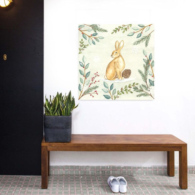 Art contemporain de lapin, H 32 po x l 32 po