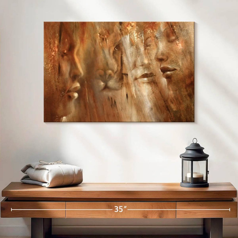 Leisha Faces II, 16" H x 24" W