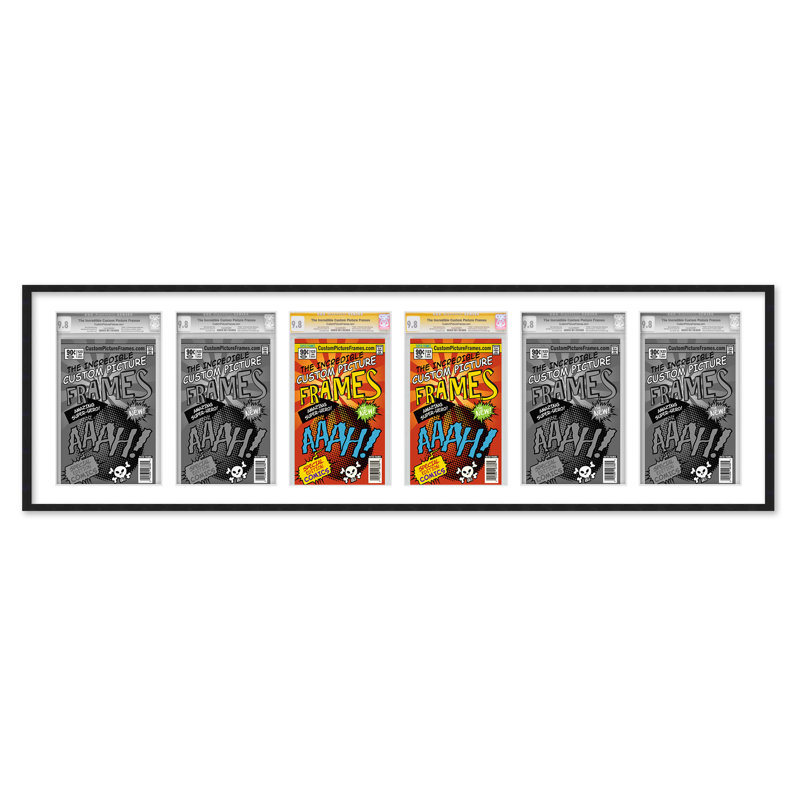 Cadre photo Evalynn, 8,125 po x 13 po, Blanc / noir