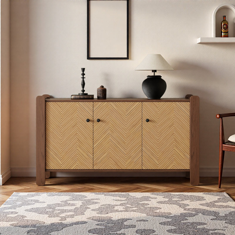 Buffet de style art moderne, Brun / Noyer
