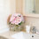 Arrangement de pivoines artificielles en soie et soie rose MilleLoom - Pivoines artificielles dans un vase en verre